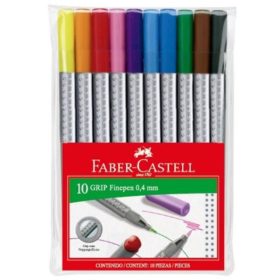 Tűfilc készlet Faber-Castell Grip 10 színű 0,4mm