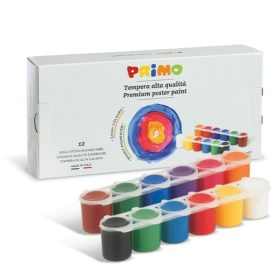 Primo Tempera festék 12 x 25 ml tégelyes, 12 szín