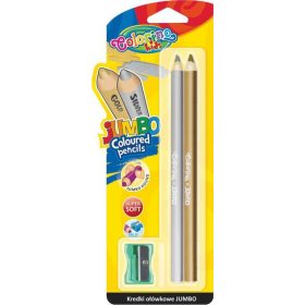   Colorino Kids Jumbo Színes ceruza 2 darab, arany+ezüst, hegyezővel