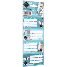 Lizzy Card Füzetcímke 12db lovas