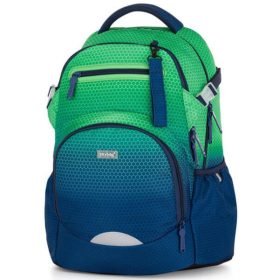   KARTON PP OXY Hátizsák Ombre iskolatáska, 4 rekeszes, 43x32x20cm, Green, kék-zöld