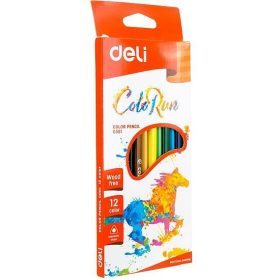 Deli Színes ceruza 12 darabos háromszögletű