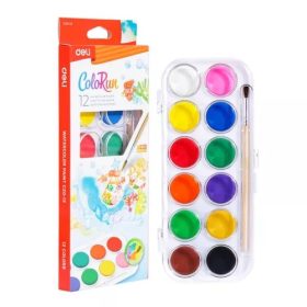 Deli Vízfesték ColoRun ecsettel, 12 x 28 mm