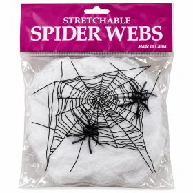 Halloween Pókháló dekoráció 2 pókkal 