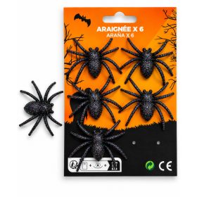Halloween Műanyag pók csillámos 1db