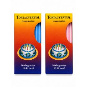 Tortagyertya tartóval - több színben