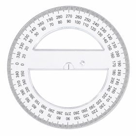 Szögmérő 360 fokos 10 cm műanyag