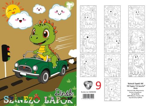 T-Creativ Színező lapok A/4 10 lapos - állatos