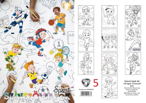 T-Creativ Színező lapok A/4 10 lapos - fiús