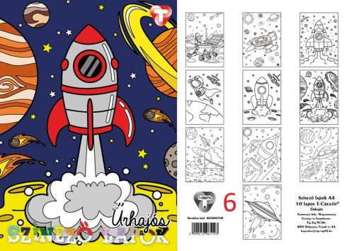 T-Creativ Színező lapok A/4 10 lapos - fiús