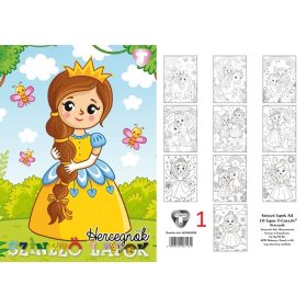 T-Creativ Színező lapok A/4 10 lapos - lányos