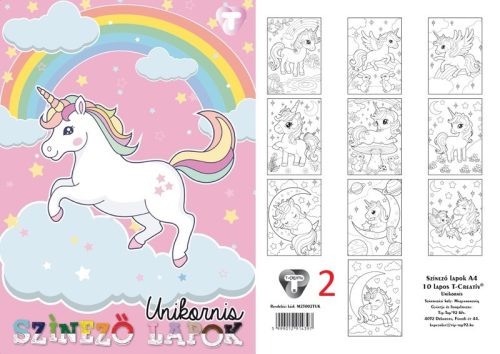 T-Creativ Színező lapok A/4 10 lapos - lányos