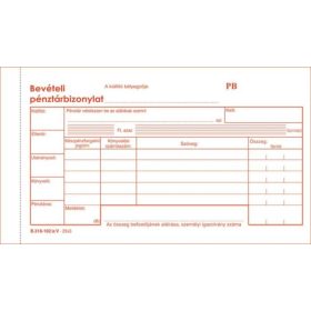 Bevételi pénztárbizonylat 35x3 lap nyomtatvány